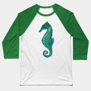 Seahorse Watercolor Baseball T-Shirt